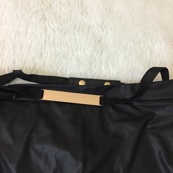 BLUSH Blk Pleather Faux Wrap Skirt w/Gold Belt - Picture 5 of 6